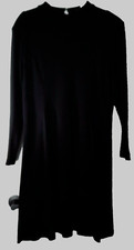 Vintage Dress A Line Little Black Dress Midi Long Sleeve Women's Un-sized Photos