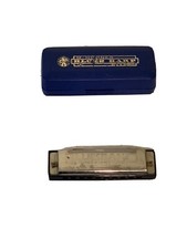 Vintage M Hohner BLUES BAND Harmonica,Key of C With Empty MS Series Hard Case