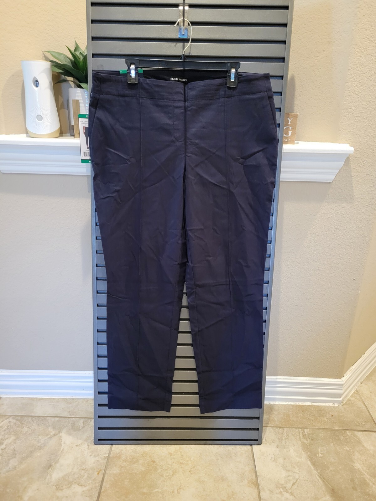 Hilary Radley Pull On Pants, XL, Navy Blue , tummy control panel
