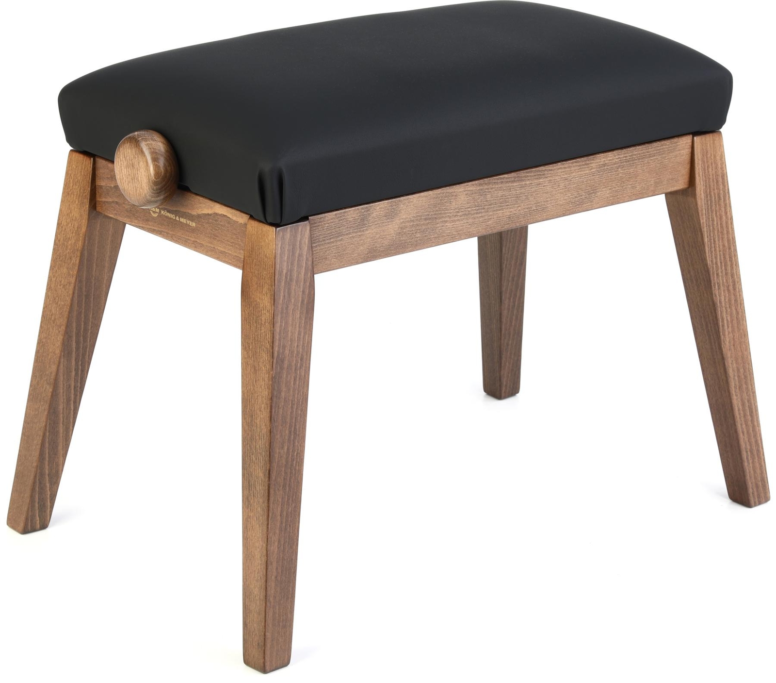 Скамья для фортепиано из европейского бука K-M 13940 - орех с черным чехлом для сиденья 108290₽