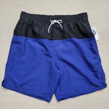NWT Old Navy Men's L Swim Board Shorts Faux Fly Pull On Functional Drawstring