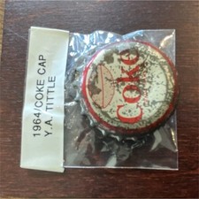 Coca-Cola 1964 Original Bottle Cap Y.A. Title Red White Soda Collectible