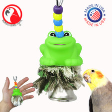 934 Frog Plucker Bird Toy Parrot cage Toys Cages Cockatiel Parakeet Conure