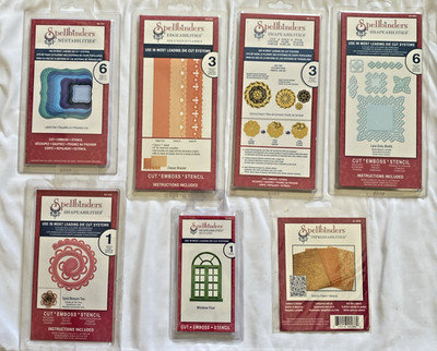 Lot of 7 Spellbinders Dies Shapeabilities