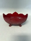 MCM Jeannette Glass Co. Lombardi Bowl circa 1950s (RARE SOLID RED COLOR)