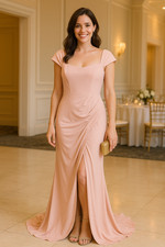 Cynthia  Sahar Womens Small Pink Satin Formal Mermaid Evening Dress Gown Corset