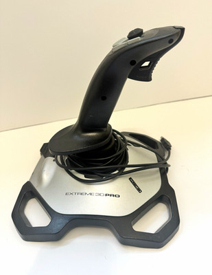 Logitech Extreme 3D Pro USB Wired Flight Joystick for PC, Black/Silver