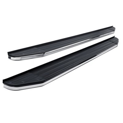 Steelcraft Black STX100 Running Boards Stainless Trim | Fits 19 25 Toyota RAV4