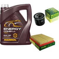Inspektionspaket 5L Mannol Energy 5W-30 FüR Nissan Micra IV 1.2 Juke 1.6 Note