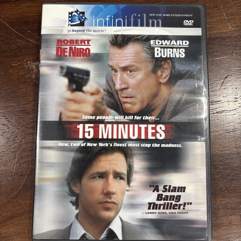 15 Minutes DVD 2001 Widescreen Robert de Niro, Edward Burns, Kelsey Grammer