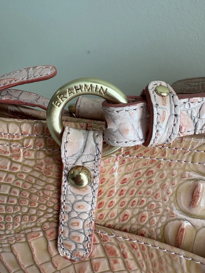 Brahmin Asher cuero mediano (rosa melocotón) Foto 4 de 4