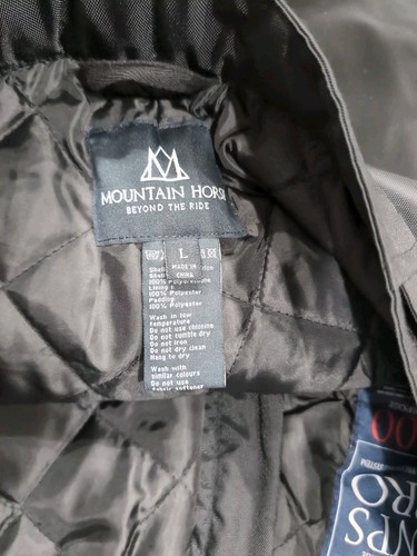 Mountain Horse Winter Riding Pants - WPS Pro - New -Large - Black Full Seat - Picture 3 of 4