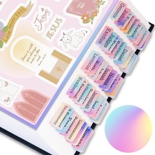 Bible Tabs with Unique Stickers, Bible Tabs for Women, Laminated Bible Tabs, ...