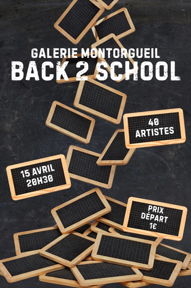 🎒 Back 2 School – 40 Artistes sur Ardoises d’École | Prix de départ 1€