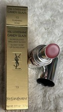 YSL Loveshine Candy Glaze Glossy Shine Lip Gloss Stick 13 FLASHING ROSE New 3.2g