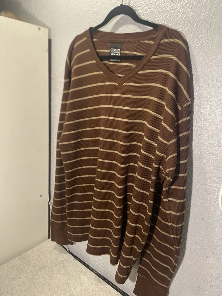 Suéter Hombre 3XL Marrón Blanco Tira Profesor Papá Colegio Abuelo Foto 3 de 4