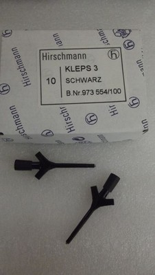 2 Stück/pcs - KLEPS3 schwarz - Hirschmann Prüfklemme