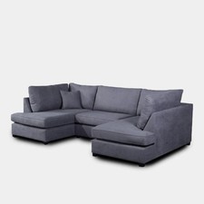 Carnaby Small U Shaped Sofa with Footstool – Modern Corner Sofa Suite