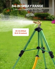 Impact Sprinkler on Tripod Base, 2 Packs, Adjustable Heights Sprinkler for Yard