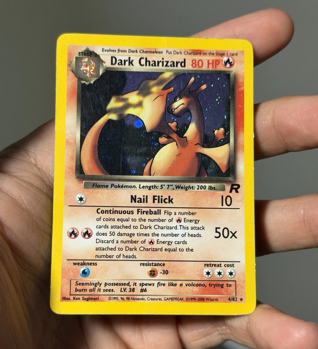 Darkness Charizard Pokémon TCG Holo Rare Individual Collectible