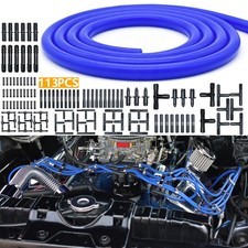 6pcs High Temp Resistant Blue Vacuum Hoses 113 Connectors Kit For Mercedes-benz