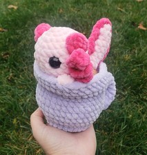 Axolotl Axolatte Plush Crochet Handamade Plushie Amigurumi Stuffed Toy