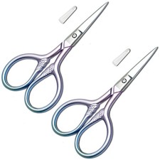 Beauty Scissors for Facial Hair Cutting, Eyebrow, Eyelash, Beard, Pink  Blue