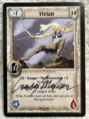   Warlord CCG - Artist Signed - Amazing Card: Vivian - Craig Maher