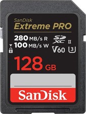 SanDisk 128GB Extreme PRO SDXC UHS-II Memory Card C10 U3 V60 SDSDXEP-128G-GN4IN