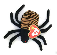 Ty Teenie Beanie Baby: Spinner the Spider #7, NIP McDonald's Happy Meal Toy 2000