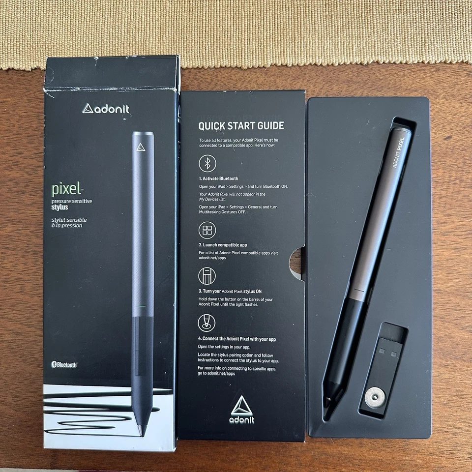 Adonit Pixel Pressure Sensitive Stylus - Black Bluetooth TouchPen - Image 2 of 4