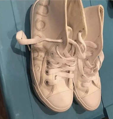 Moods of norway White  High Top Lace Up womens Casual Shoes epcot disney 8 y2k