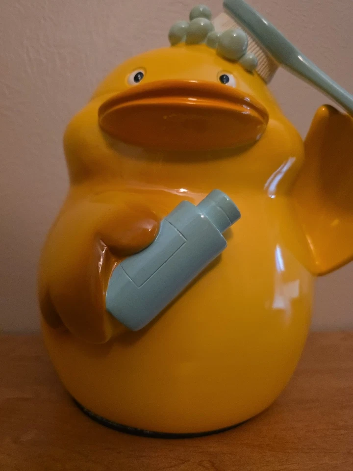 Yellow Duck Circo Bathroom Canister 13 Tall Large Storage Waste Basket NO SOUND - Image 4 of 4