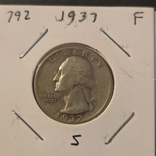 1937-S Washington Silver Quarter In Fine Condition