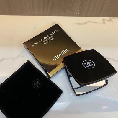 Brand New Chanel Mirror Duo Compact Double Sided Black with Box / dust bag