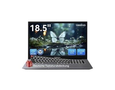 Blackview Laptop 18,5Zoll Intel N150 16GB RAM 512GB SSD Win 11 Pro 8000mAh WIFI6