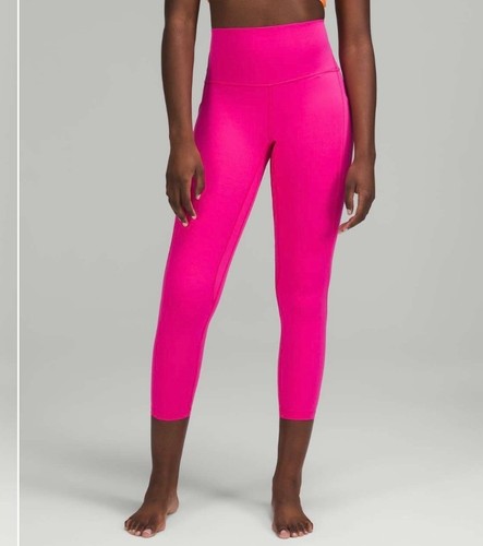 Lululemon Legging Größe 4 High Rise Align mit Seitentaschen Sonic Pink Hose W5DU4S - Bild 4 von 11