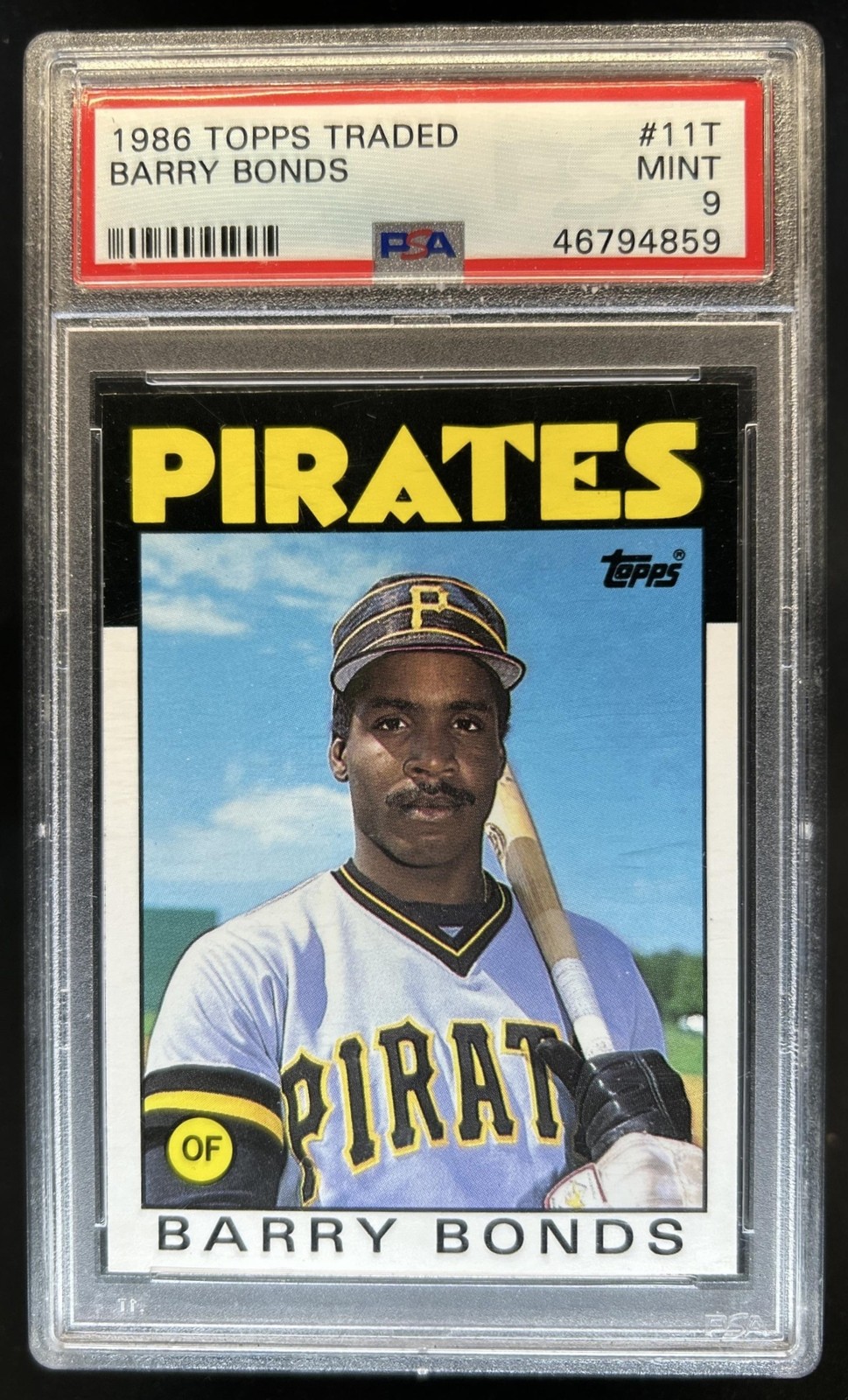 1986 Topps Traded Barry Bonds RC #11T Pirates PSA 9 Rookie