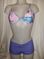 gorgeous pink purple marble BOOTS Underwired bikini top bottom set size 12
