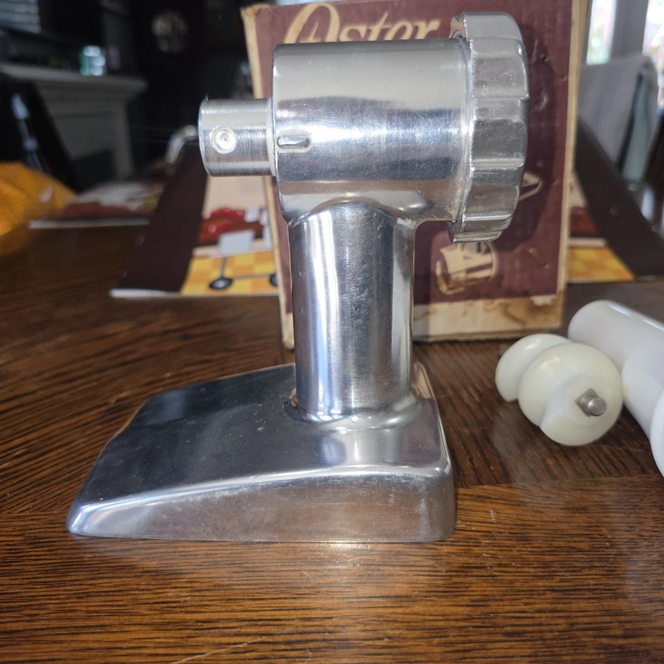 Cabezal de molinillo de alimentos Oster vintage modelo 945-08H kit de accesorios de acero inoxidable Foto 3 de 4