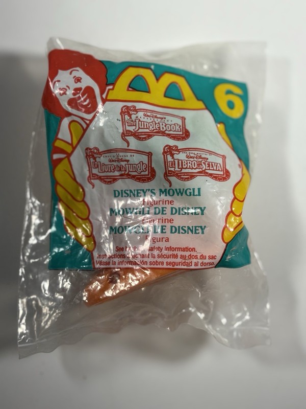 VTG 1997 McDonald’s Jungle Book Mowgli Happy Meal Toy Disney Figurine Sealed