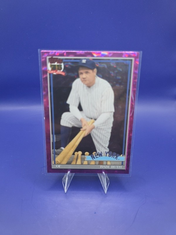 BABE RUTH Pink Crackle 1991 35th 2026 Topps Series 2 91B2-50 New York Yankees