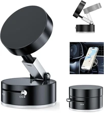 Vacuum Suction Magnetic Car Phone Holder Mount Fit All Phones,Adjustable