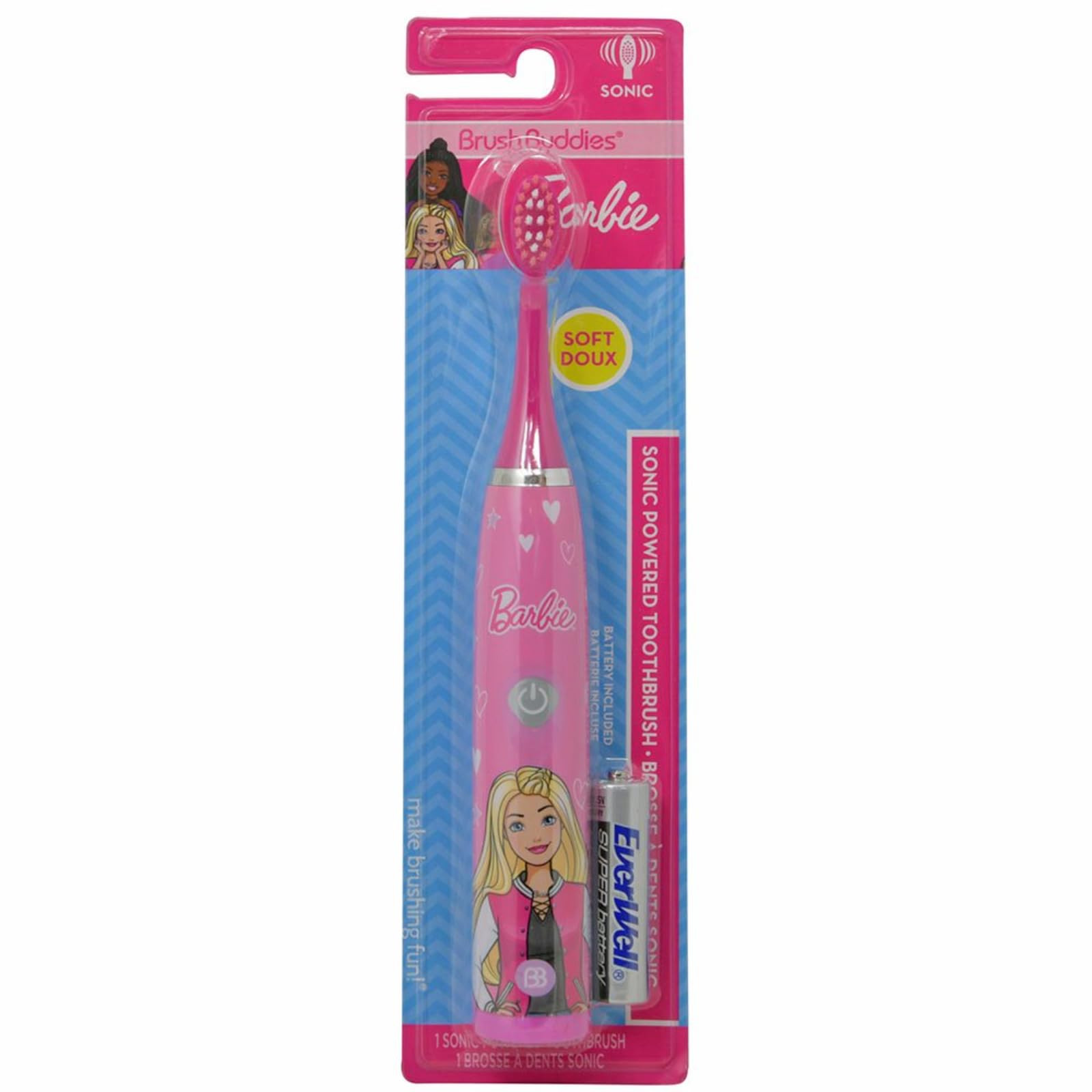 Barbie Sonic Powered Electric Toothbrush for Kids Soft Brist