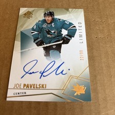 2015-16 SP Authentic Limited AUTO SP /99 Joe Pavelski #16 Sharks Hockey (f3)