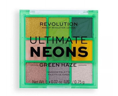 REVOLUTION 9-SHADE EYESHADOW MINI PALETTE Color :  Green Haze  / NEW *