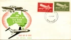 1964 50th Anniversary of the First Airmail in Australia - ACCA FDC Red/Green