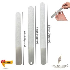 Diamond Deb Acero Metal Limas de Uñas Doble Cara Manicura Pedicura Herramienta para el Cuidado de Uñas