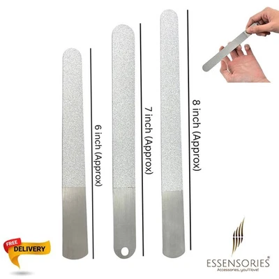 ESSENSORIES LTD Diamond Deb Stahl Metall Nagelfeilen doppelseitig Maniküre Pediküre Nagelpflege Werkzeug