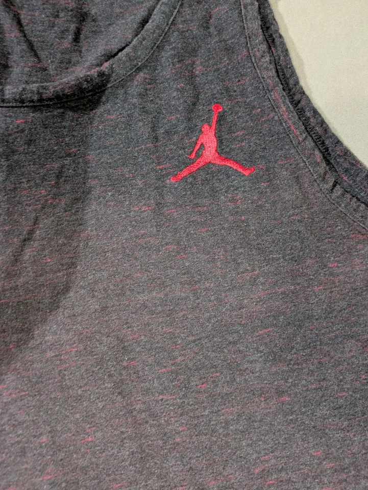 Jordan 无袖衬衫男式 3XL 灰色红色背心 Jumpman 标志耐克运动 — 第 4/4 张图片